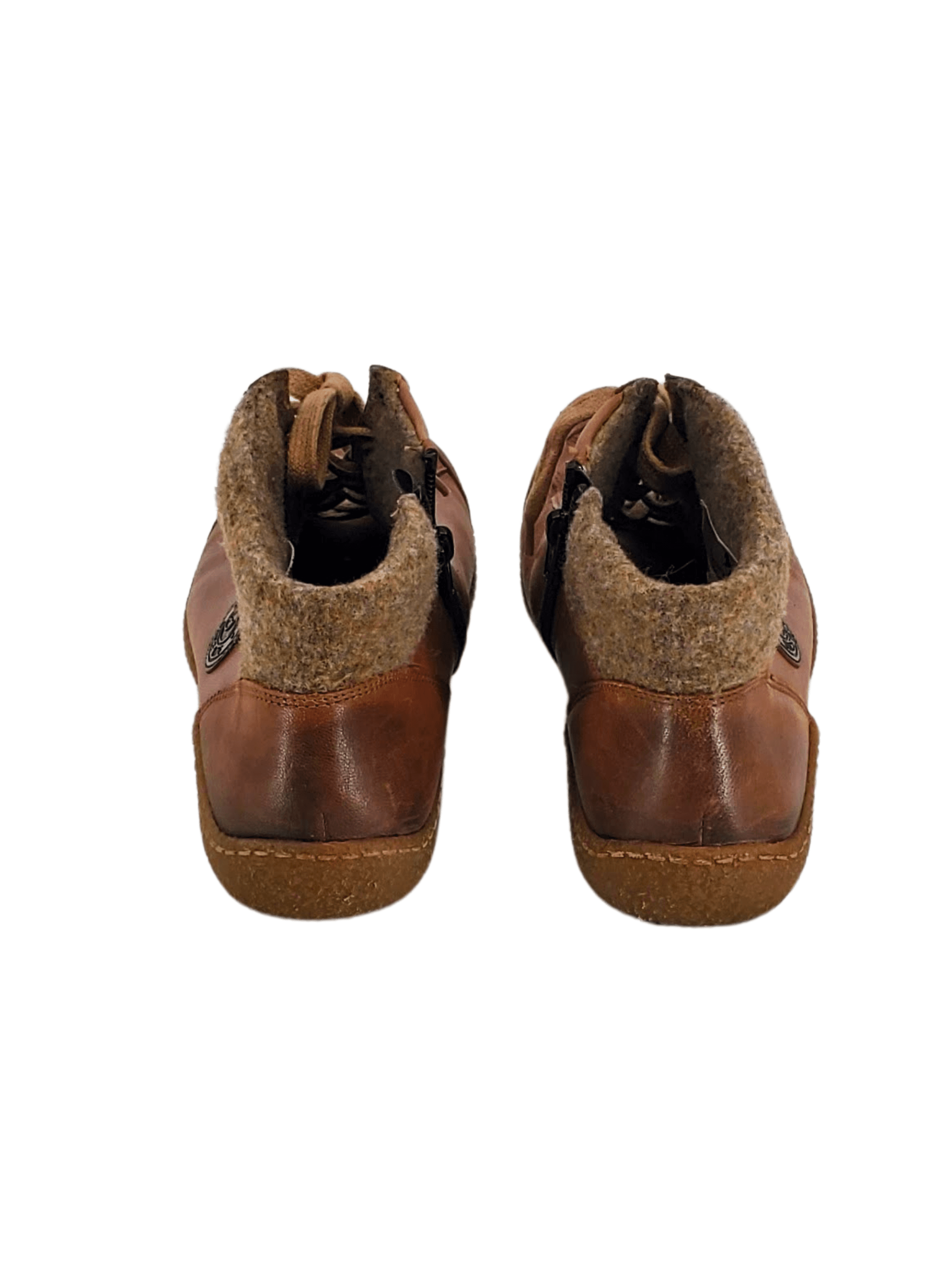 Remonte chestnut brown leather with wool interior , Frente. Condición: Excellent.