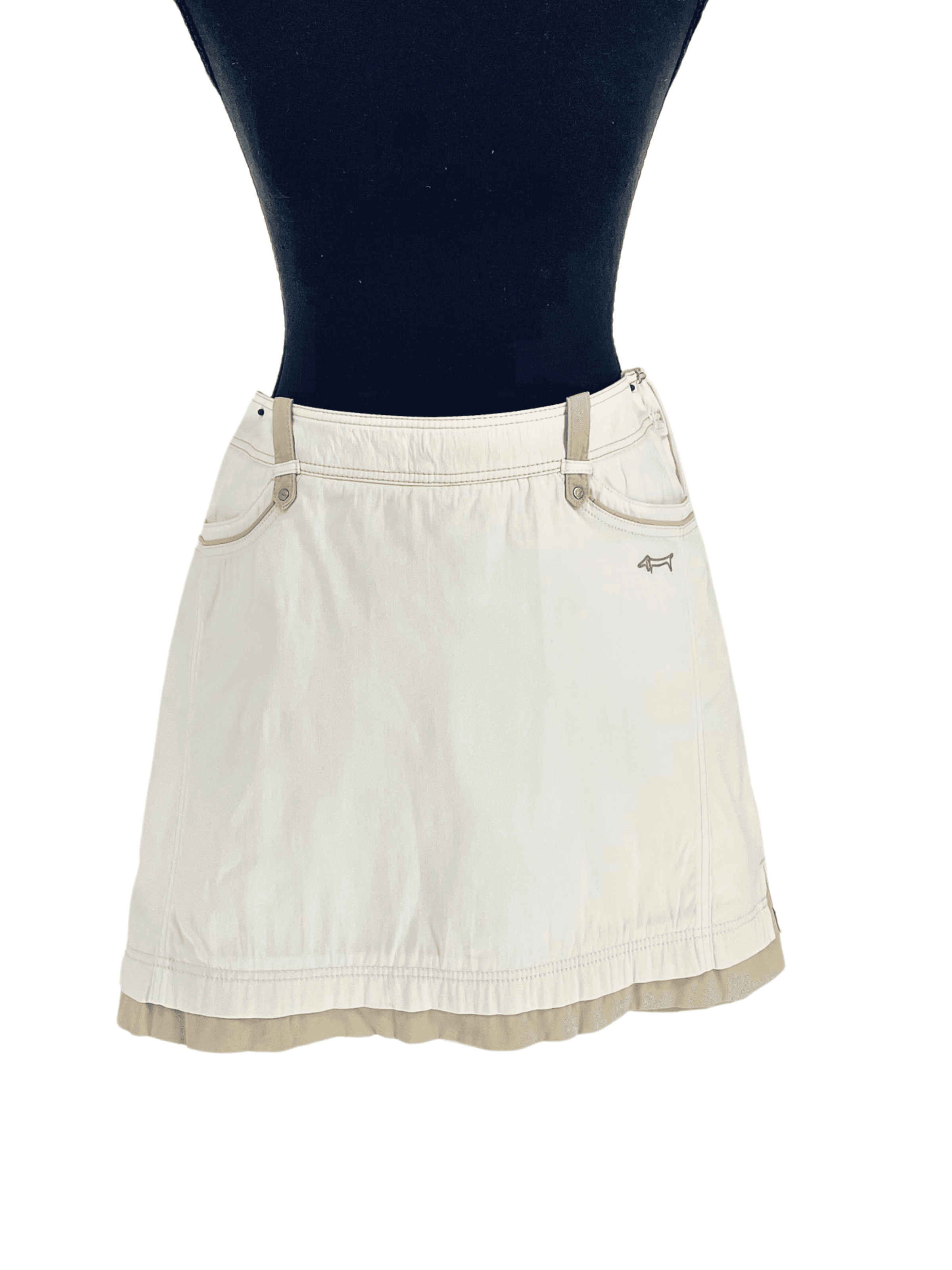 Louis Castel cream small skort , Frente. Condición: Excellent.